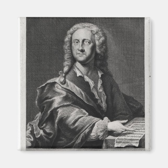 Íman Retrato de Georg Philipp Telemann (Frente)