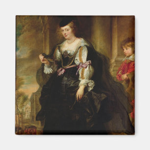 Íman Retrato de Helene Fourment com um treinador,