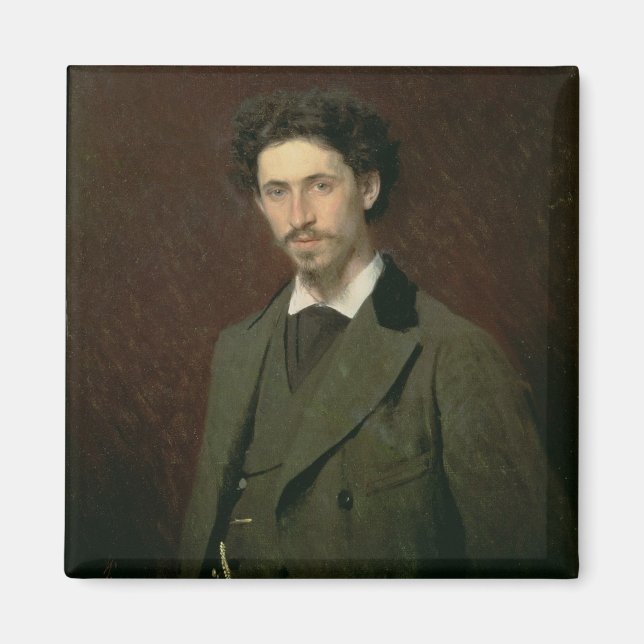 Íman Retrato de Ilya Efimovich Repin, 1876 (Frente)