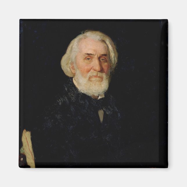 Íman Retrato de Ivan S. Turgenev , 1879 (Frente)