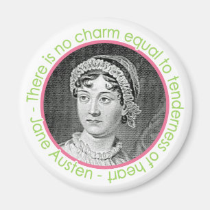 Íman Retrato de Jane Austen com ímã das citações