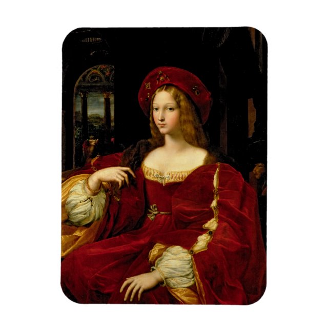 Íman Retrato de Jeanne de Aragão (c.1500-77) esposa de  (Vertical)