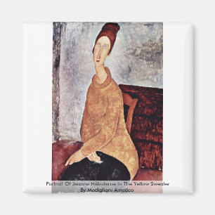 Íman Retrato de Jeanne Hébuterne na camisola amarela