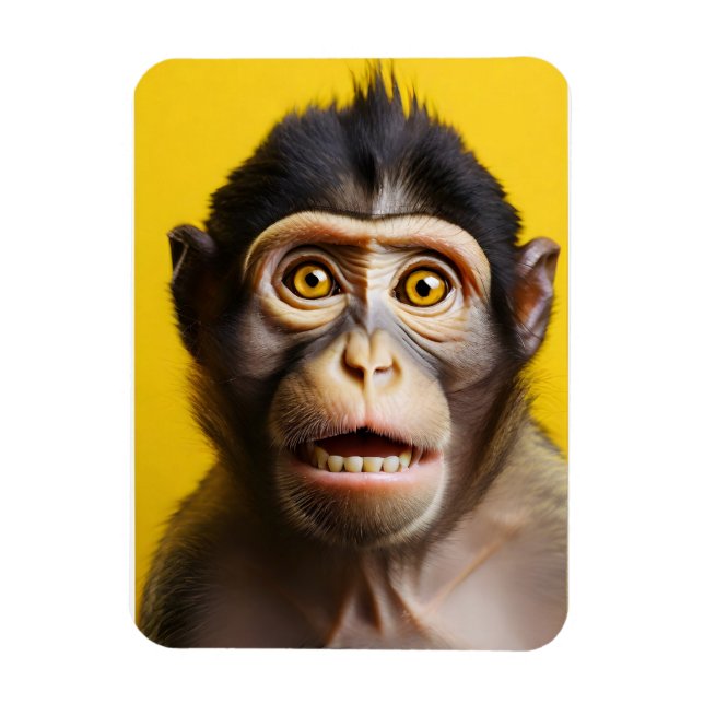 Íman Retrato de macaco engraçado (Vertical)