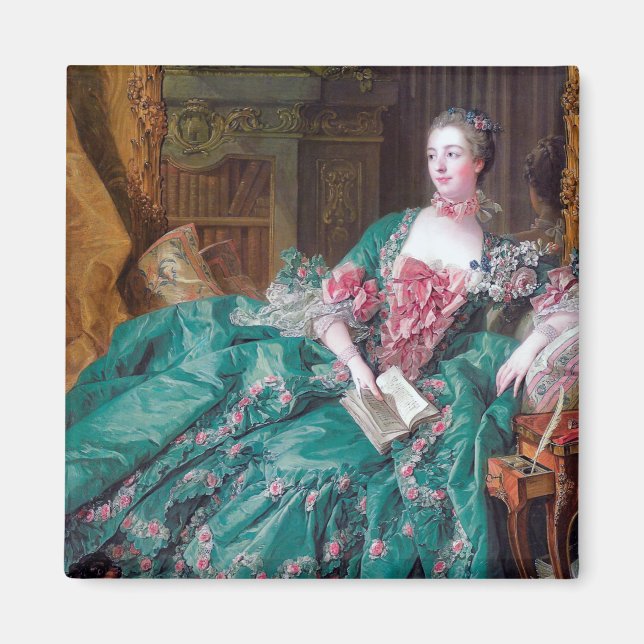 Íman Retrato de Madame Pompadour, Boucher, 1756 (Frente)