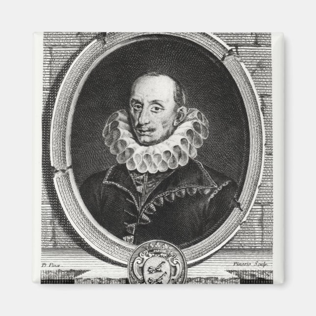 Íman Retrato de Medallion de Pierre de Bourdeille (Frente)