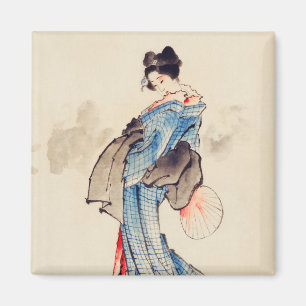 Íman Retrato de Mulher em Pé por Katsushika Hokusai