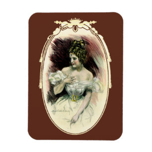 Íman Retrato de Noiva Antiga, Christy Girl Vintage