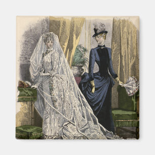Íman Retrato de Noiva de Casamento Antigo, Noiva Vitori