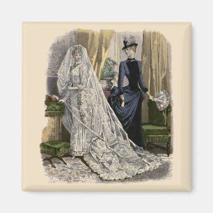 Íman Retrato de Noiva de Casamento Vintage, Noiva Vitor