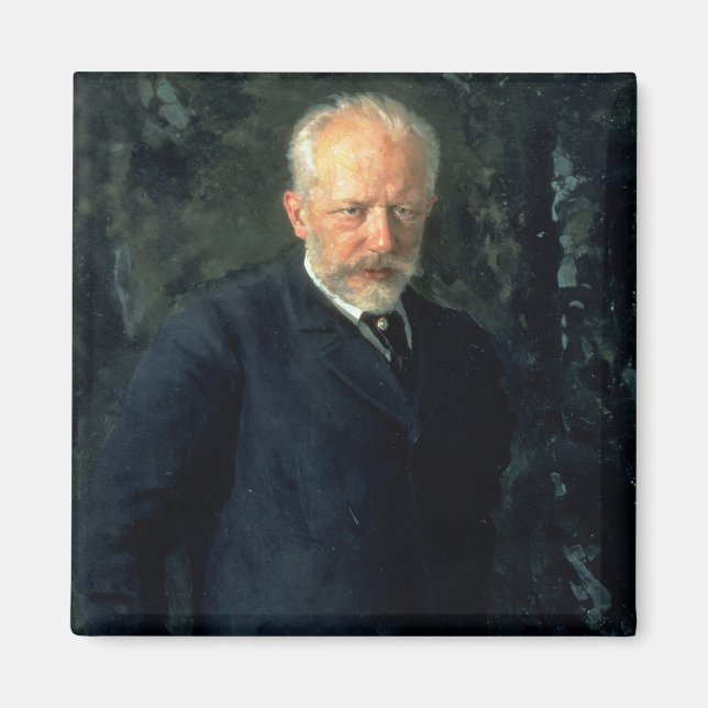 Íman Retrato de Piotr Ilyich Tchaikovsky (Frente)