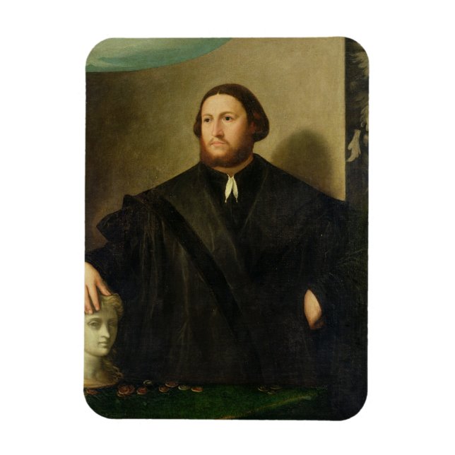 Íman Retrato de Raphaele Grassi (óleo na canvas) (Vertical)