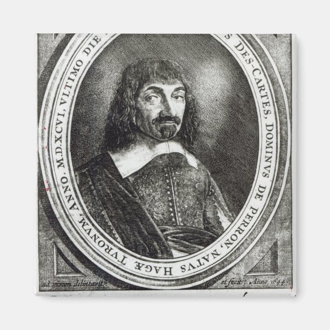 Íman Retrato de Rene Descartes, 1644 (Frente)