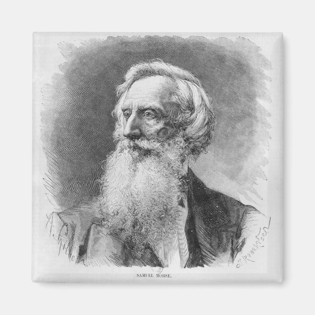 Íman Retrato de Samuel Morse (Frente)