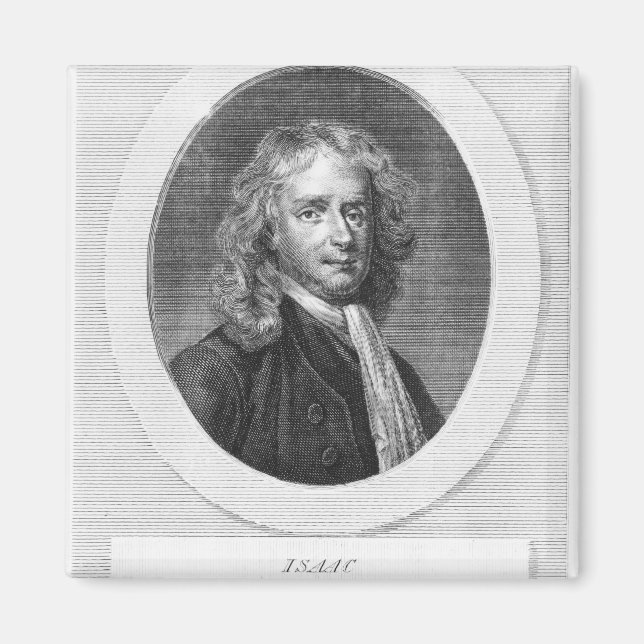 Íman Retrato de Sir Isaac Newton (Frente)