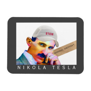 Íman Retrato de Tesla Engraçado