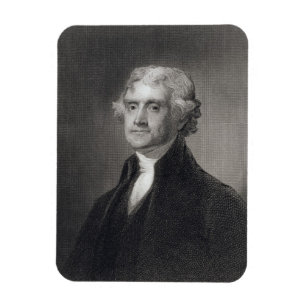 Íman Retrato de Thomas Jefferson, gravado pelo Br de