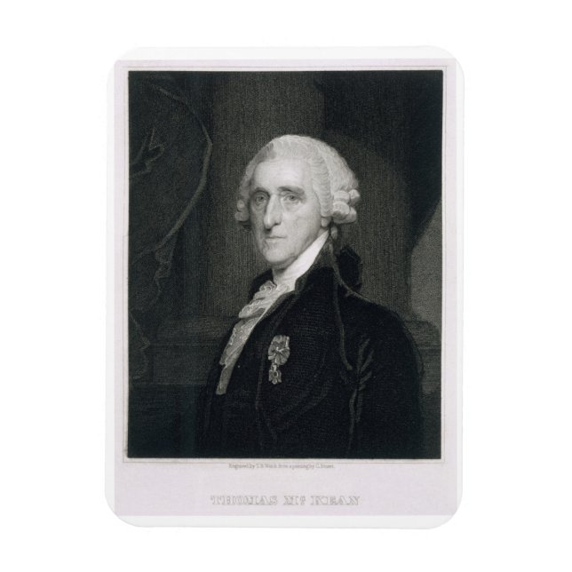Íman Retrato de Thomas McKean, gravado por Thomas B. W (Vertical)