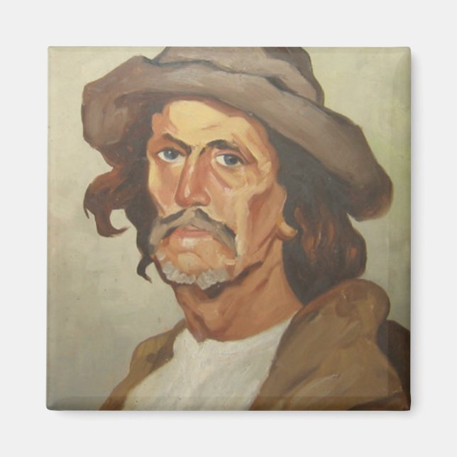 Íman Retrato de um camponês (por Ipolit Strâmbu) (Frente)