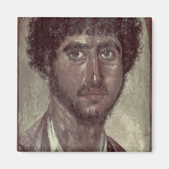 Íman Retrato de um grego, de Fayum, Romano-Egípcio, (Frente)