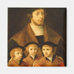 Íman Retrato de um homem e de seus três filhos