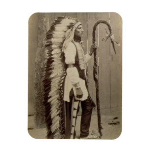 Íman Retrato de um nativo americano 'de Buffalo Bill