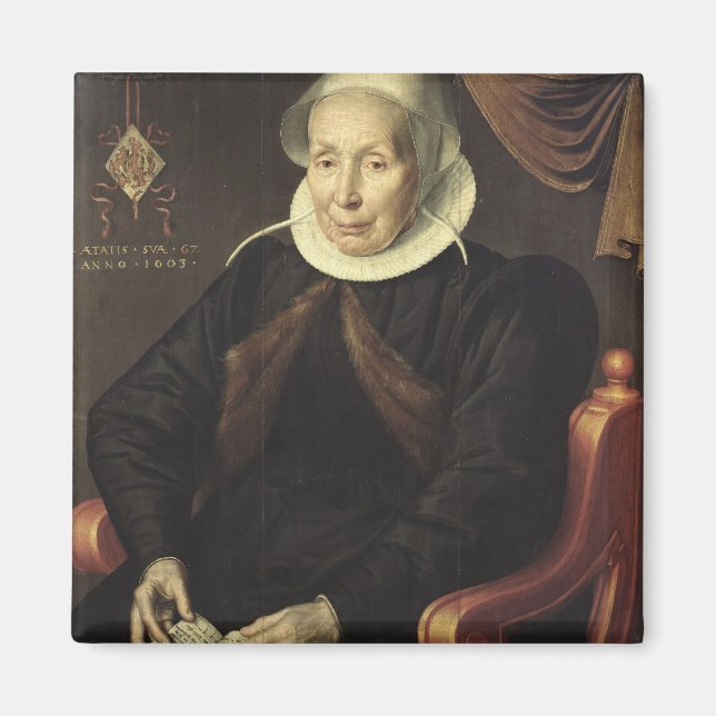Íman Retrato de uma idosa, 1603 (Frente)