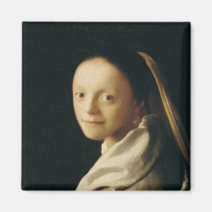 Íman Retrato de uma jovem mulher, c.1663-65