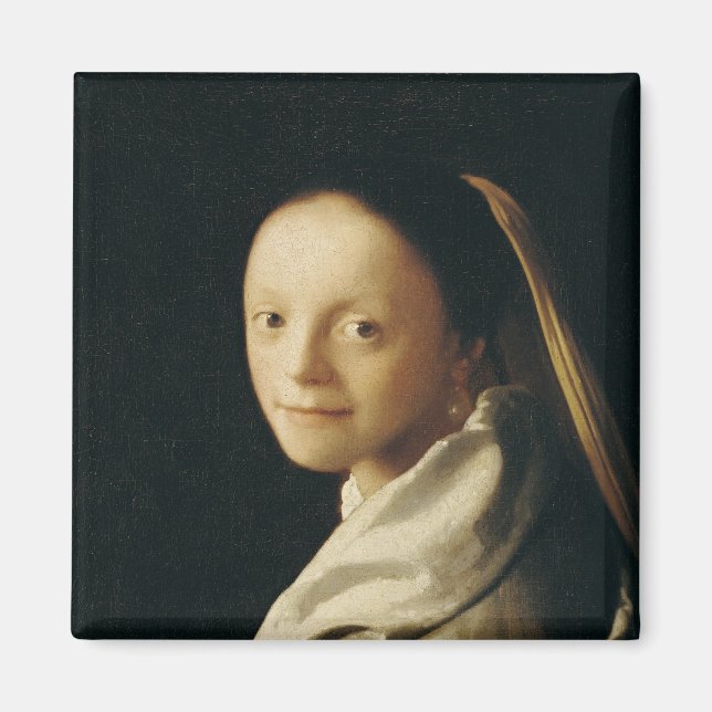 Íman Retrato de uma Jovem Mulher, c.1663-65 (Frente)
