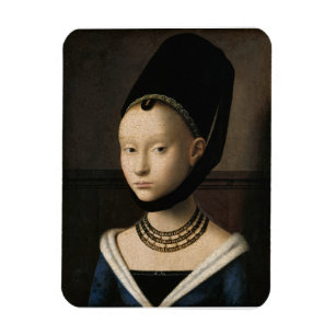 Íman Retrato de uma Jovem Mulher (por Petrus Christus)