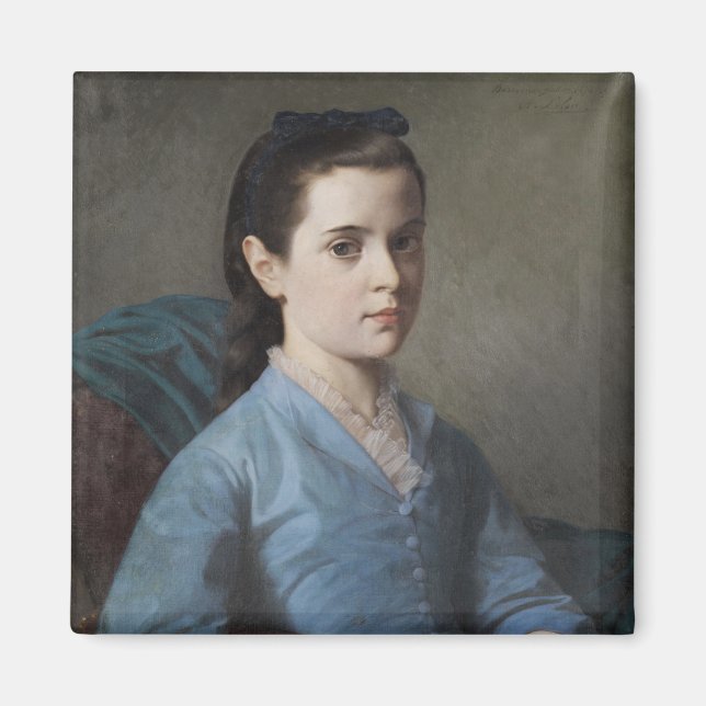Íman Retrato de uma Menina Elegante (por Leloir) (Frente)