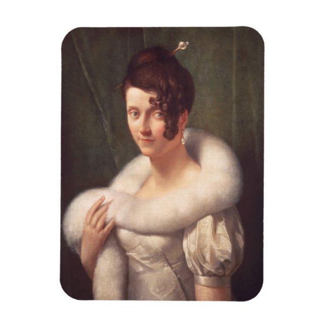 Íman Retrato de uma mulher com pino de cabelo (Vertical)
