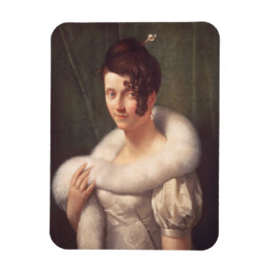 Íman Retrato de uma mulher com um pino de cabelo