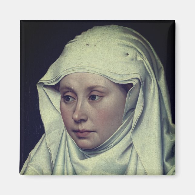 Íman Retrato de uma Mulher - por Robert Campin (c. 1435 (Frente)