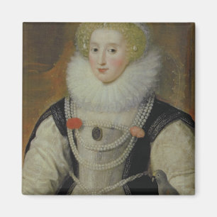 Íman Retrato de uma senhora Isabelino com um papagaio