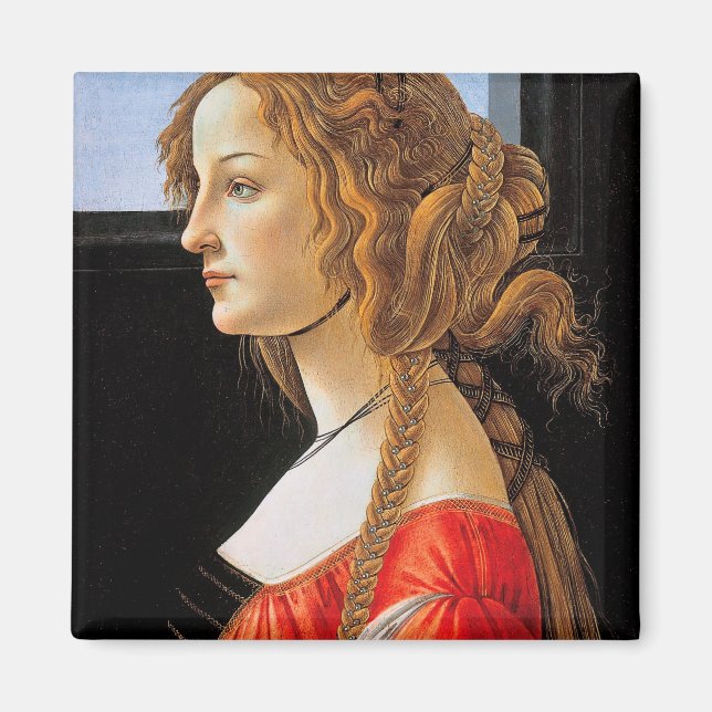 Íman Retrato de uma Senhora, Sandro Botticelli (Frente)