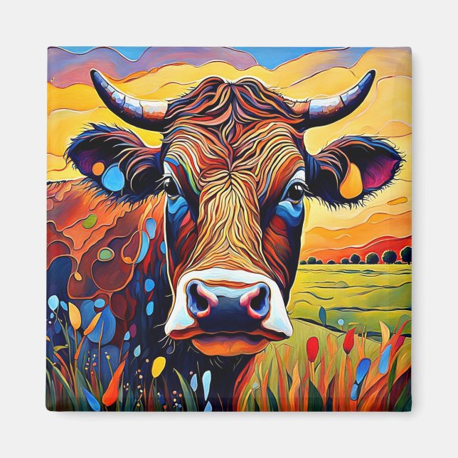 Íman Retrato de vaca 1 (Frente)