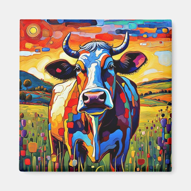 Íman Retrato de vaca 2 (Frente)