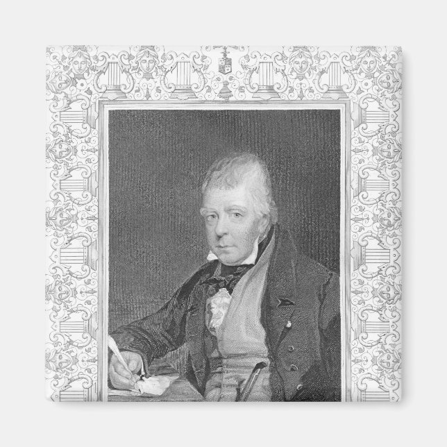 Íman Retrato de Walter Scott (Frente)