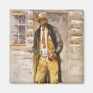 Íman Retrato de Xerife por Seltzer, Velho Oeste Cowboy