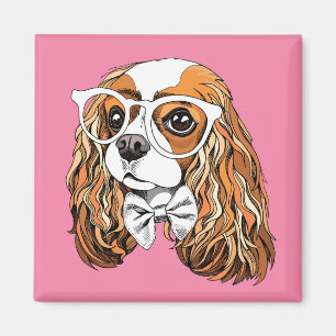 Íman Retrato descuidado do Spaniel de rei Charles