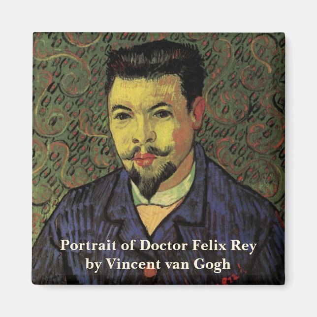 Íman Retrato do Doutor Felix Rey por Vincent van Gogh (Frente)