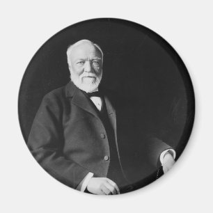 Íman Retrato do filantropo Andrew Carnegie
