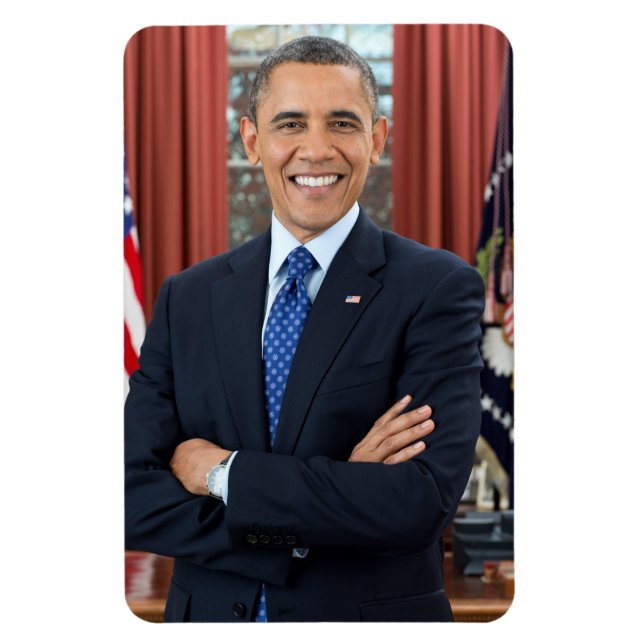 Íman Retrato do Gabinete Oval, Obama Barack Presidente  (Vertical)