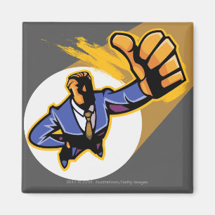 Íman Retrato do homem novo que mostra os polegares