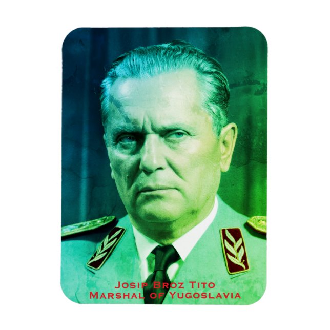 Íman Retrato do Marechal Tito da Iugoslávia Nostalgia (Vertical)