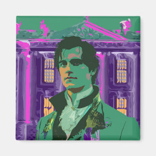 Íman Retrato do Senhor Darcy Neon Cyberpunk
