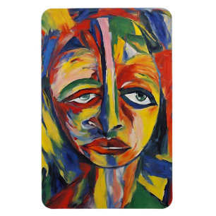 Íman Retrato Emocional Repressionista Negrito Abstrato 