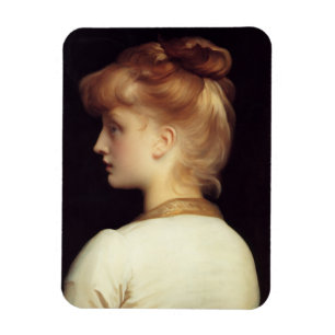 Íman Retrato feminino de trás (por Frederic Leighton)