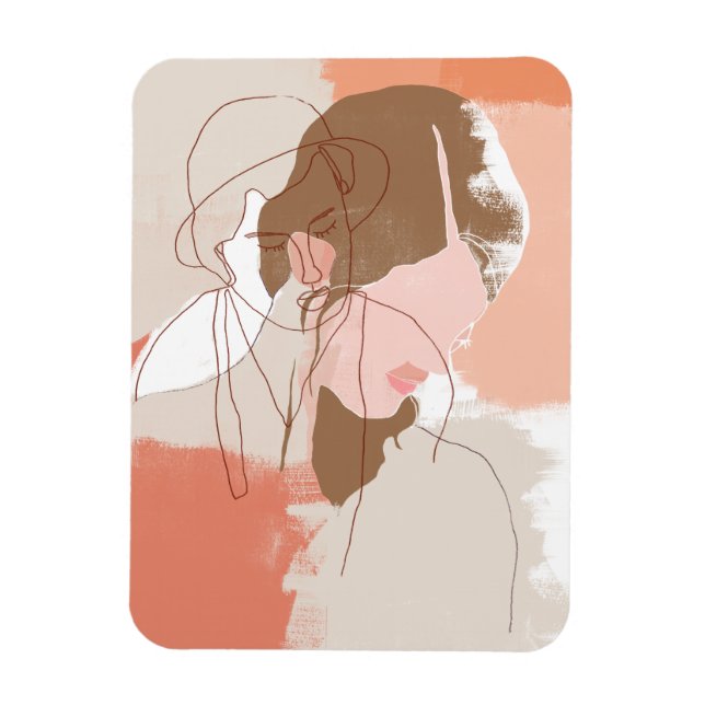 Íman Retrato feminino Pintado (Vertical)